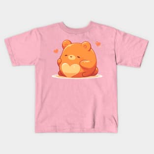 Hug Me Cuddly Cute Kawaii Baby Bear Cub Kids T-Shirt